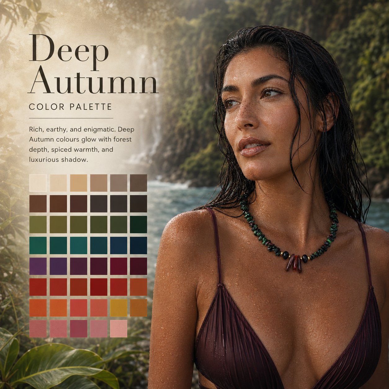 Deep Autumn / Dark Autumn Necklace DA-RF02N