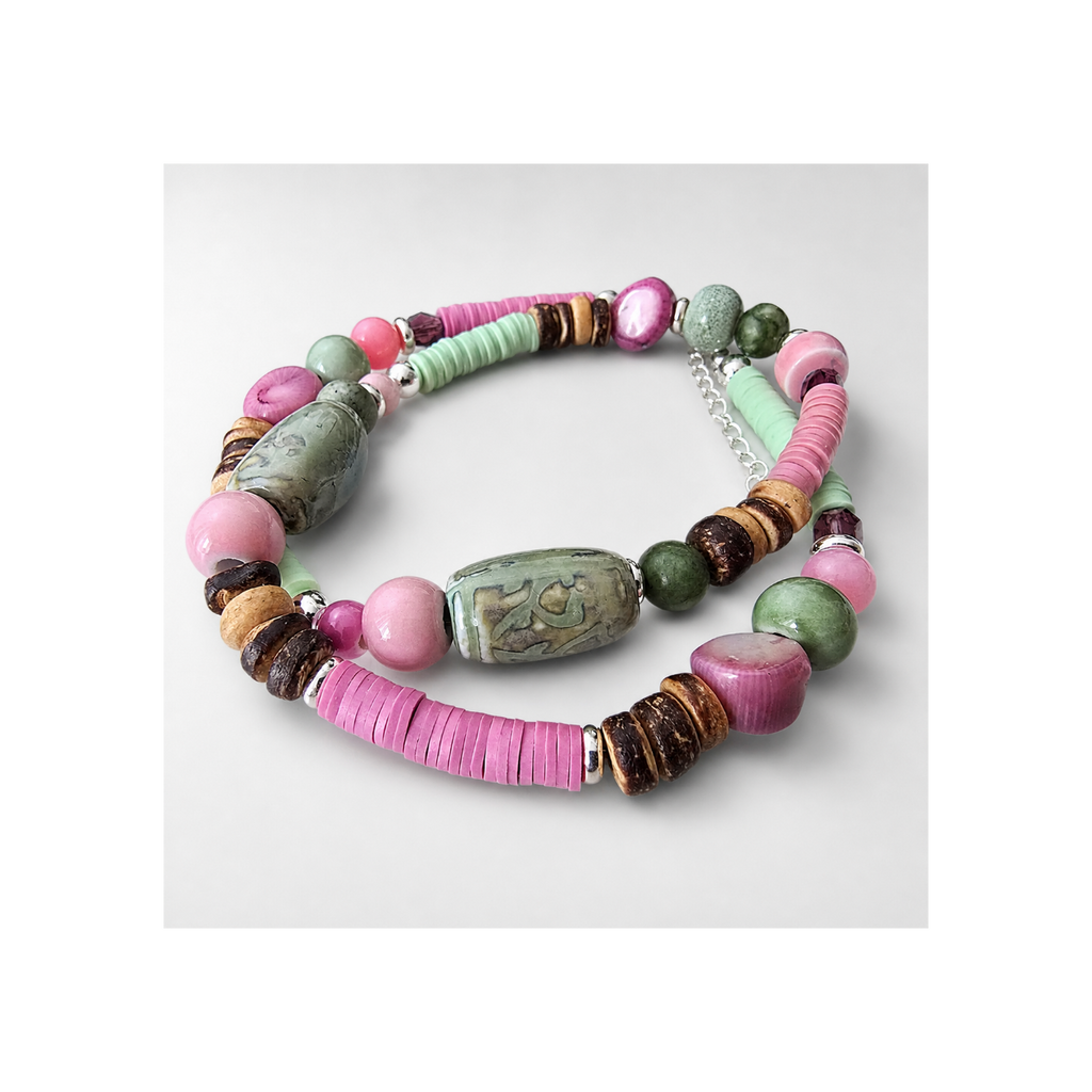 Soft Summer 2 - very rare mauve coral beads