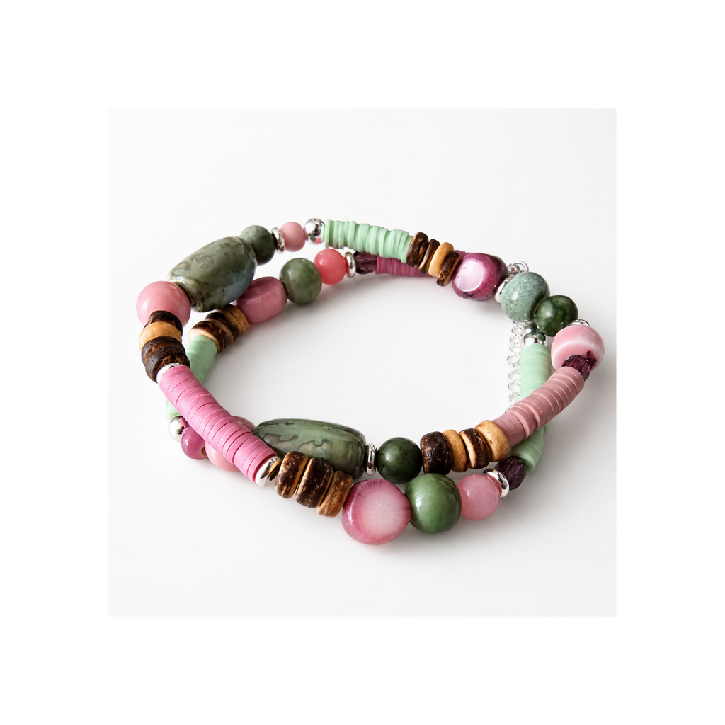 Soft Summer 2 - very rare mauve coral beads
